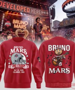 Ohio State Buckeyes x Bruno Mars The Romantic Tour 2026 Ohio Stadium Sweatshirt