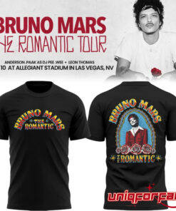 Ohio State Buckeyes x Bruno Mars The Romantic Tour 2026 3D T-shirt