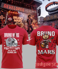 Ohio State Buckeyes x Bruno Mars The Romantic Tour At Ohio Stadium 3D T-shirt Ohio State Buckeyes x Bruno Mars The Romantic Tour At Ohio Stadium 3D T-shirt