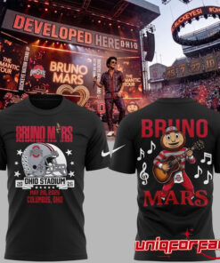 Ohio State Buckeyes x Bruno Mars The Romantic Tour At Ohio Stadium 3D T-shirt