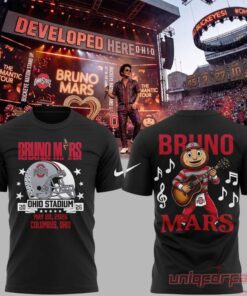 Ohio State Buckeyes x Bruno Mars The Romantic Tour At Ohio Stadium 3D T-shirt
