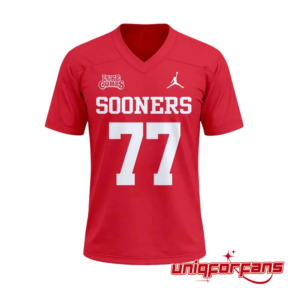Oklahoma Sooners x Luke Combs 2026 Tour Limited Edition Football Jersey Oklahoma Sooners x Luke Combs 2026 Tour Limited Edition Football Jersey