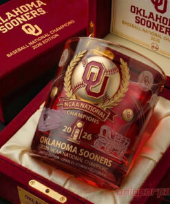 Oklahomo Sooners NCAA Champion 2026 Edition Whiskey Glass