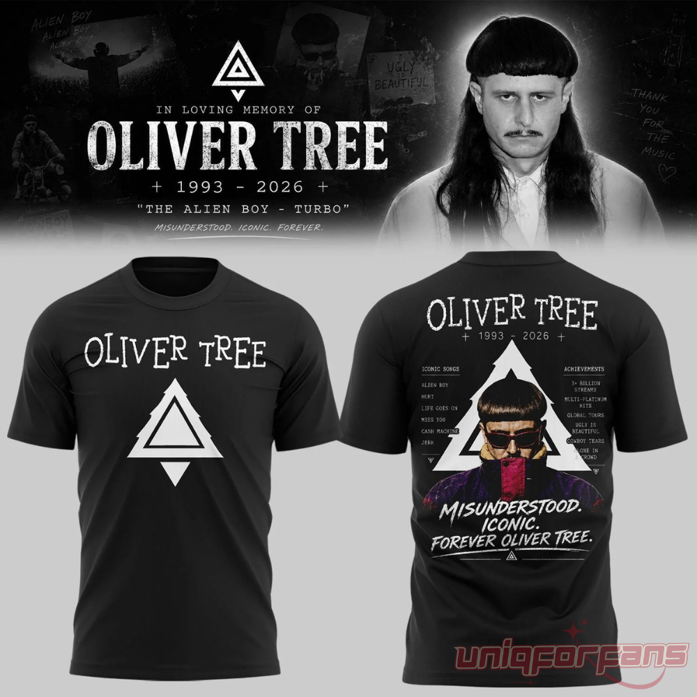Oliver Tree In Loving Memory Black Limited Edition 3D T-shirt Oliver Tree In Loving Memory Black Limited Edition 3D T-shirt