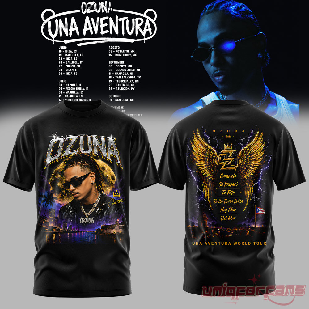 Ozuna “Una Aventura World Tour” Limited Edition 3D T-shirt Ozuna “Una Aventura World Tour” Limited Edition 3D T-shirt