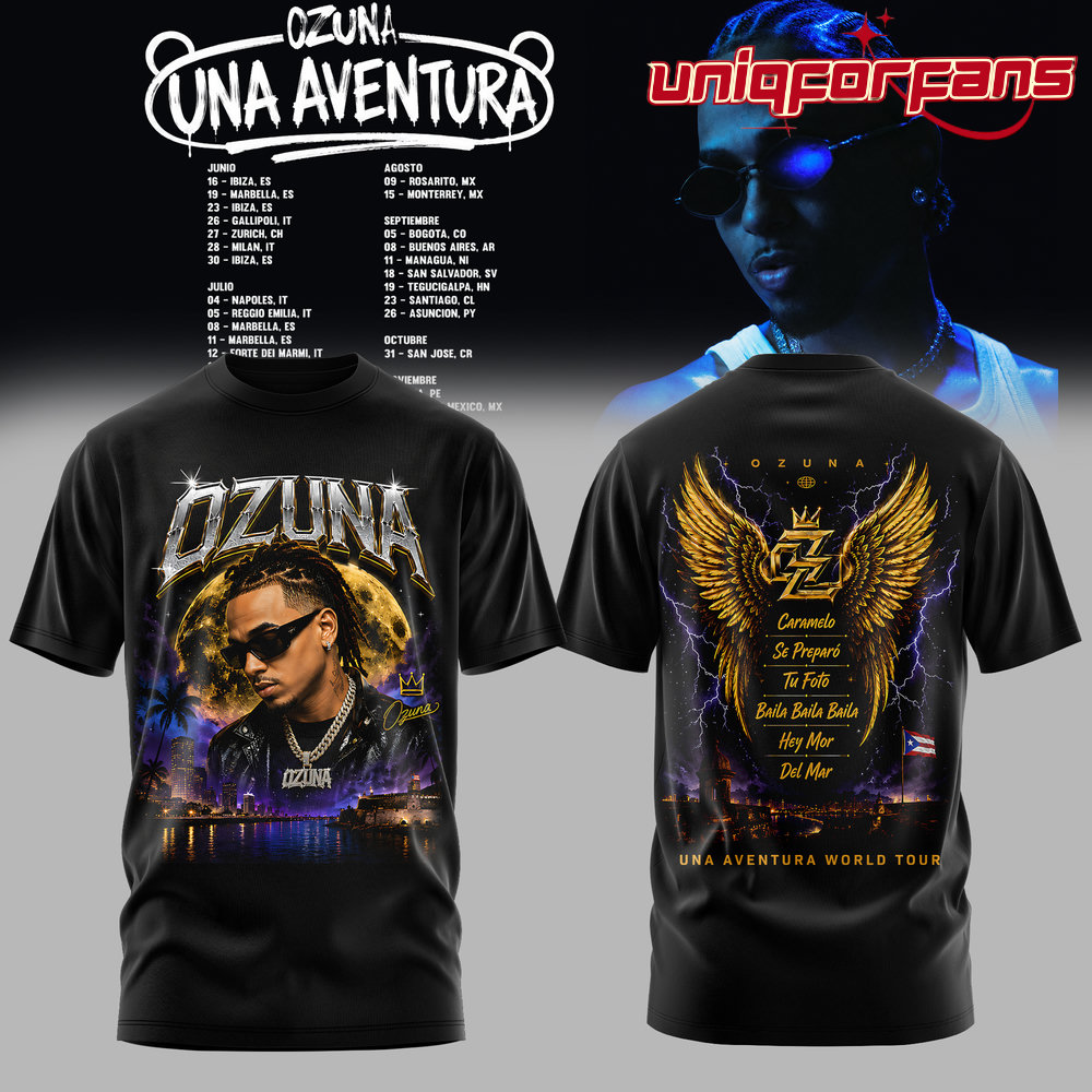 Ozuna “Una Aventura World Tour” Limited Edition 3D T-shirt Ozuna “Una Aventura World Tour” Limited Edition 3D T-shirt