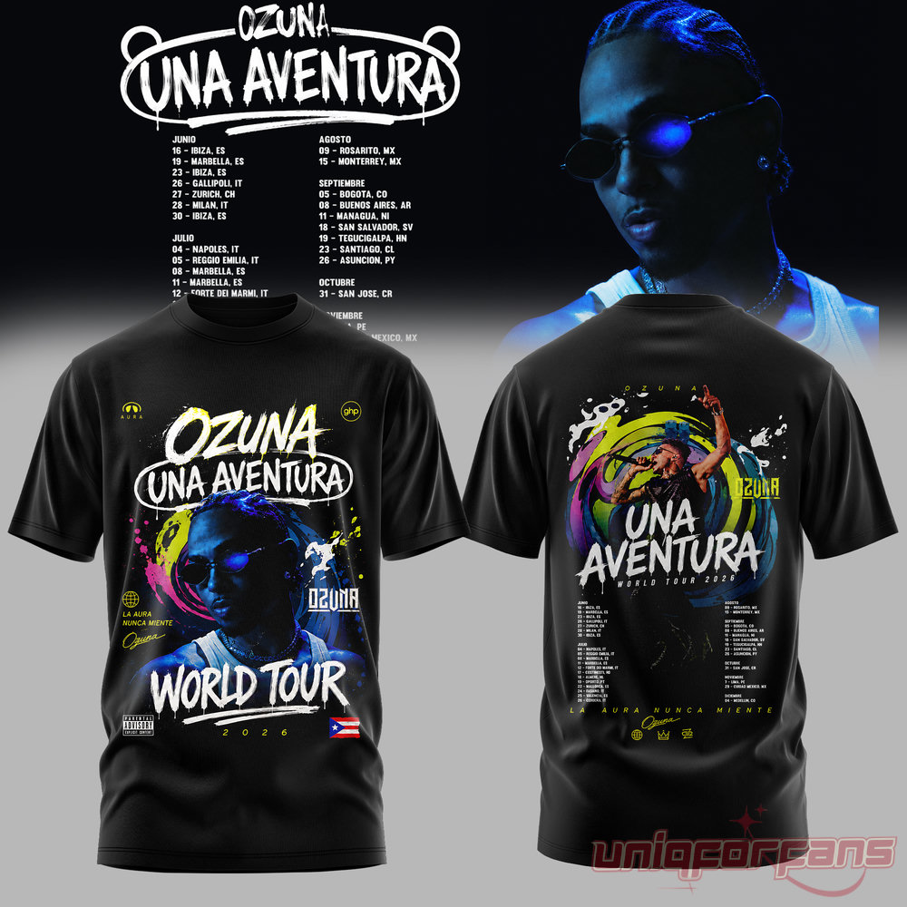 Ozuna “Una Aventura World Tour” Limited Edition 3D T-shirt Ozuna “Una Aventura World Tour” Limited Edition 3D T-shirt