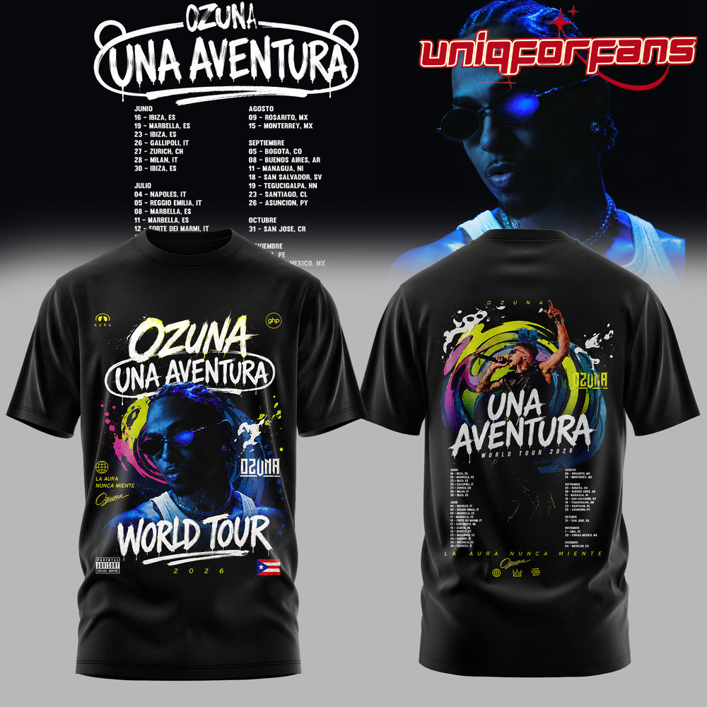 Ozuna “Una Aventura World Tour” Limited Edition 3D T-shirt Ozuna “Una Aventura World Tour” Limited Edition 3D T-shirt