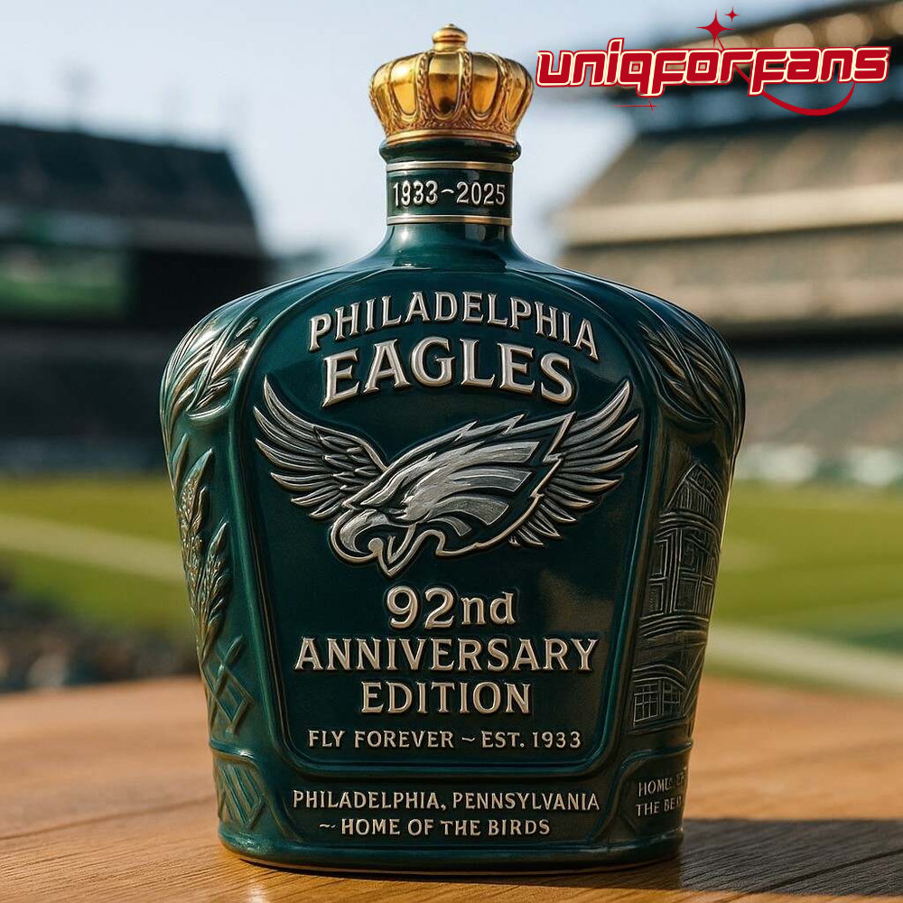 Philadelphia Eagles 92nd Anniversary Whiskey Bottle Philadelphia Eagles 92nd Anniversary Whiskey Bottle