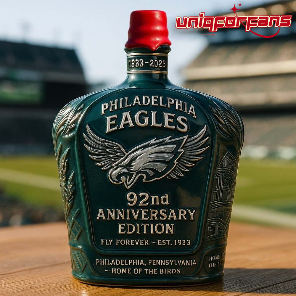 Philadelphia Eagles 92nd Anniversary Whiskey Bottle Philadelphia Eagles 92nd Anniversary Whiskey Bottle