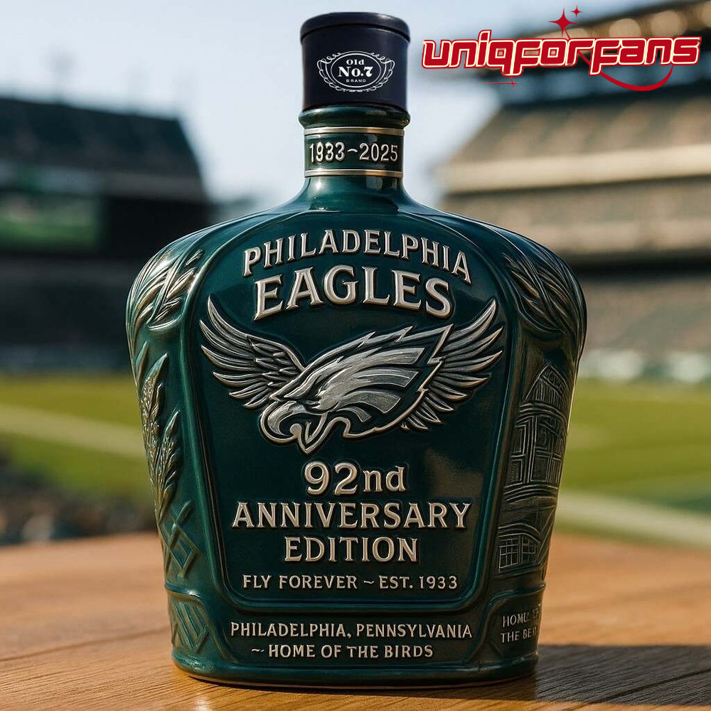 Philadelphia Eagles 92nd Anniversary Whiskey Bottle Philadelphia Eagles 92nd Anniversary Whiskey Bottle