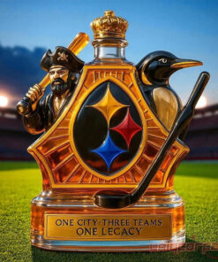 Pittsburgh Steelers “One City Three Teams One Legacy” Limited Edition Whiskey Bottle