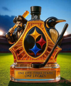 Pittsburgh Steelers “One City Three Teams One Legacy” Limited Edition Whiskey Bottle