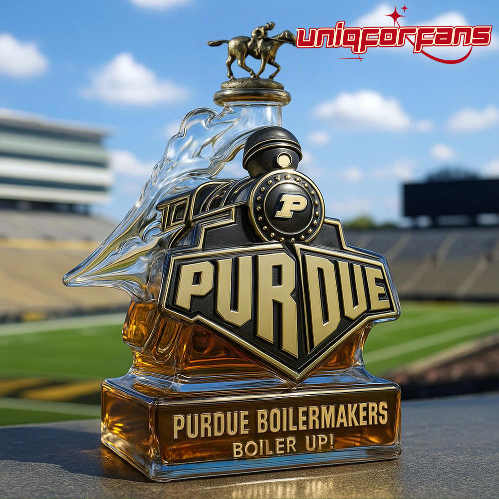 Purdue Boilermakers Boiler up Train Shaped Whiskey Bottle - Limited Edition Purdue Boilermakers Boiler up Train Shaped Whiskey Bottle - Limited Edition