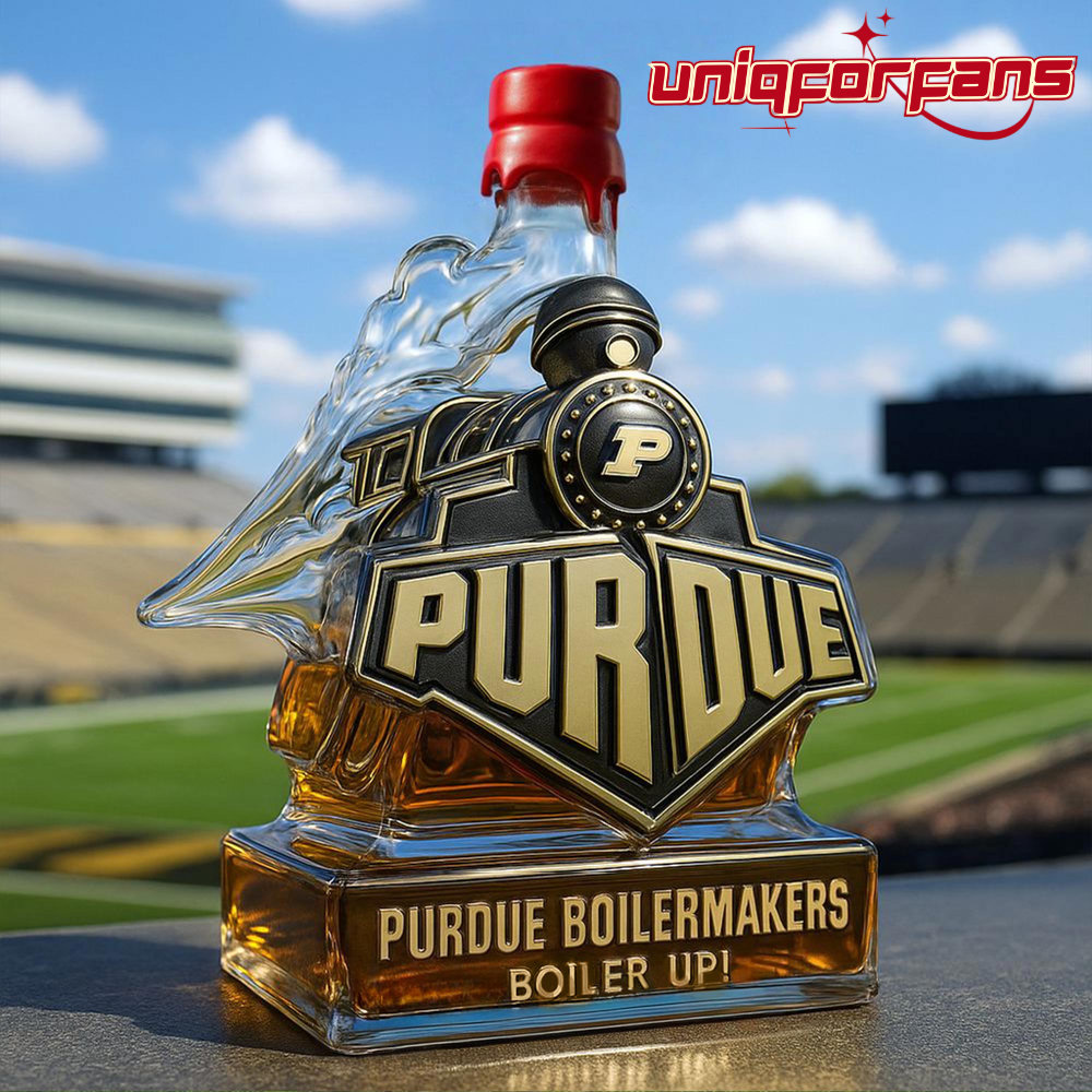 Purdue Boilermakers Boiler up Train Shaped Whiskey Bottle - Limited Edition Purdue Boilermakers Boiler up Train Shaped Whiskey Bottle - Limited Edition