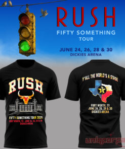 RUSH Fifty Something Tour At Fort Worth Texas Limited Shirt