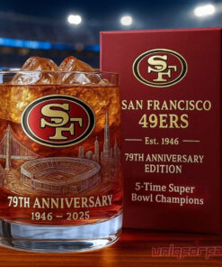 San Francisco 49ers 79th Anniversary Whiskey Glass
