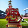 St. Louis Cardinals 11X World Series Champions Whiskey bottle with a golden horse rider topper