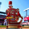 St. Louis Cardinals 11X World Series Champions Whiskey bottle with a red wax-dipped style cap