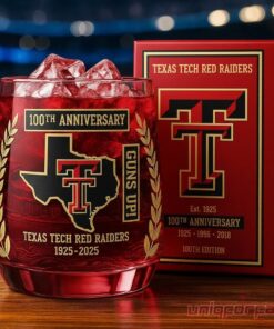 Texas Tech Red Raiders 100th Anniversary Whiskey Glass