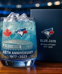 Toronto Blue Jays 48th Anniversary Whiskey Glass