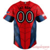 Toronto Blue Jays x Spider-Man Custom Edition Jersey, red and blue baseball shirt featuring web graphics, custom name and number