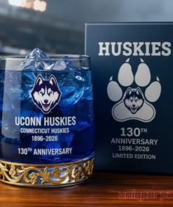 UConn Huskies 130th Anniversary Whiskey Glass