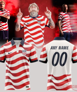 USMNT 2026 Stripes Match Custom Polo Shirt – Limited Edtion