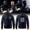 USMNT 2026 Personalized Stripes Match Black Baseball Jacket