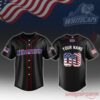 West Michigan Whitecaps 250th Anniversary 4th of July Jersey, custom baseball shirts in black with flag graphics
