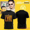 YEAT Lyfestyle Corporation X Minions & Monsters 2026 Edition Shirt in black featuring yellow text A DESPICABLE LYFE