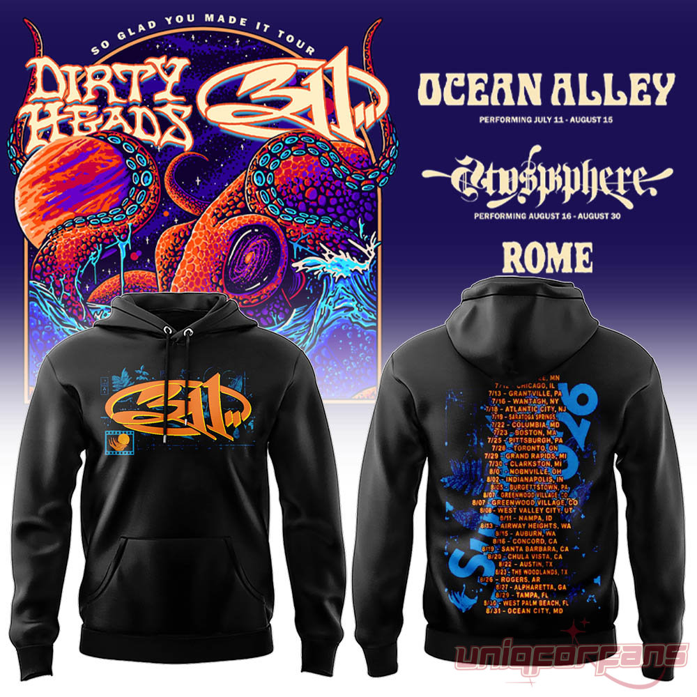 311 and Dirty Heads Concert Rome Black Hoodie Edition 311 and Dirty Heads Concert Rome Black Hoodie Edition