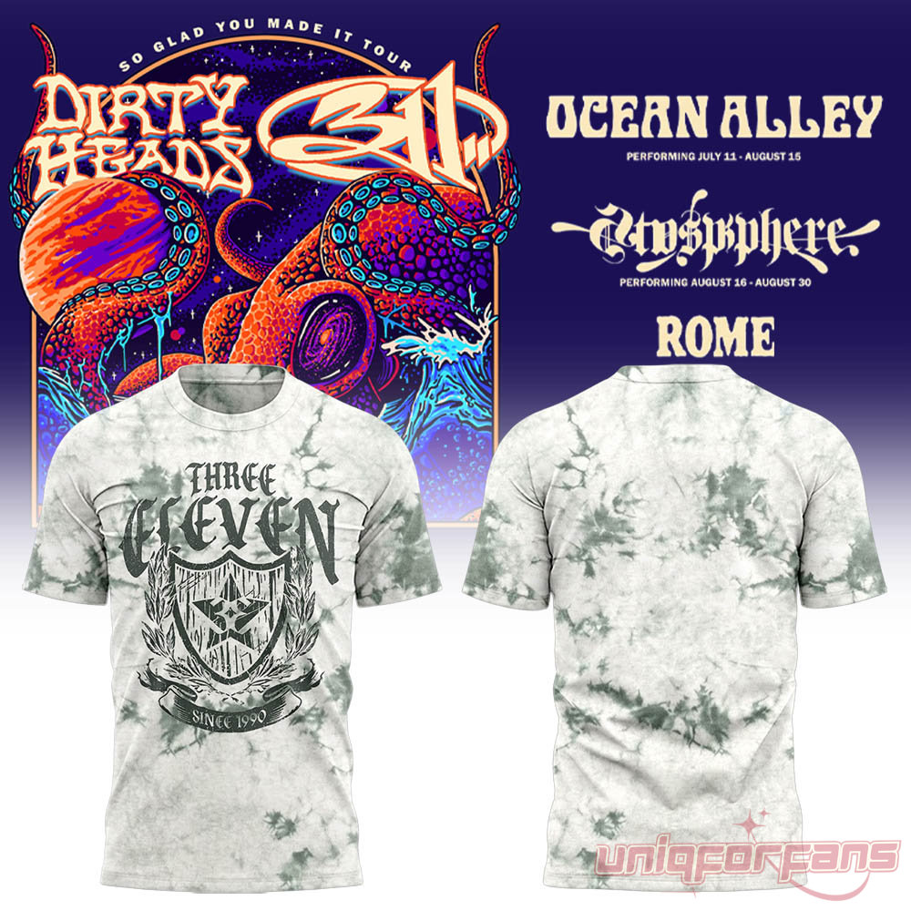 311 and Dirty Heads Rome Tour Special Edition T-Shirt 311 and Dirty Heads Rome Tour Special Edition T-Shirt