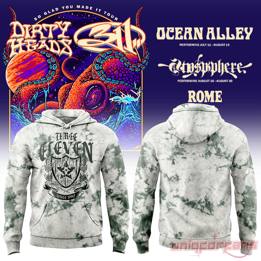311 and Dirty Heads So Glad You Made It Rome Tour Hoodie Special Edition 311 and Dirty Heads So Glad You Made It Rome Tour Hoodie Special Edition