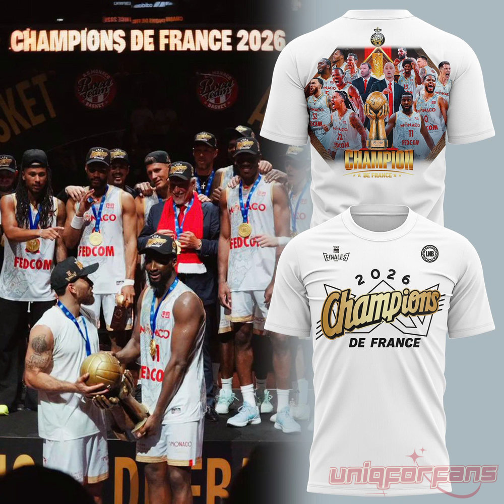 AS Monaco Basket 2026 French League Champions Limited Shirt AS Monaco Basket 2026 French League Champions Limited Shirt
