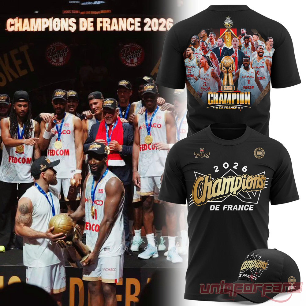 AS Monaco Basket 2026 French League Champions Limited Shirt AS Monaco Basket 2026 French League Champions Limited Shirt
