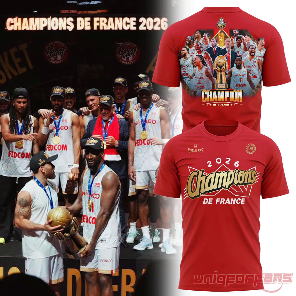 AS Monaco Basket 2026 French League Champions Limited Shirt AS Monaco Basket 2026 French League Champions Limited Shirt