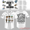 ASAP Rocky DON'T BE DUMB WORLD TOUR 2026 Collection Jersey, white baseball button-up shirt featuring ASAP Mob characters