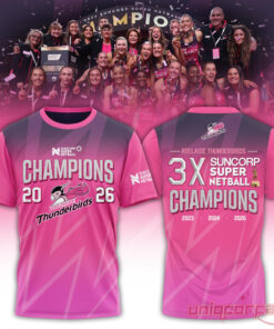 Adelaide Thunderbirds Champions Women’s 2026 Edition T-Shirt For Fans