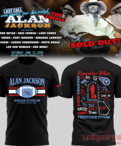 Alan Jackson x Tennessee Titans “Last Call – The Finale” At Nissan Stadium Black Shirt