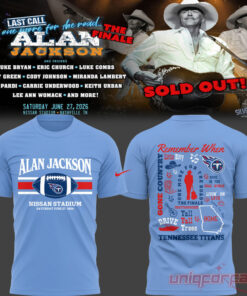 Alan Jackson x Tennessee Titans “Last Call – The Finale” At Nissan Stadium Blue Shirt