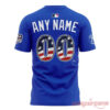 All-Star Game 2026 Ring The Bell Custom Blue Shirt back view with customizable name and USA flag pattern numbers