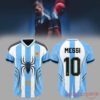 Argentina Lionel Messi Number 10 x Spider-Man Crossover Blue Swirl Soccer Jersey