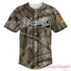 Atlanta Braves Hunting & Fishing Night 2026 Custom Jersey – Realtree camo front with Braves script chest logo and Realtree sleeve patch