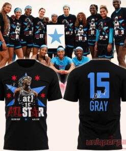Atlanta Dream ALLISHA GRAY 2026 4x ATL STAR Black T-shirt