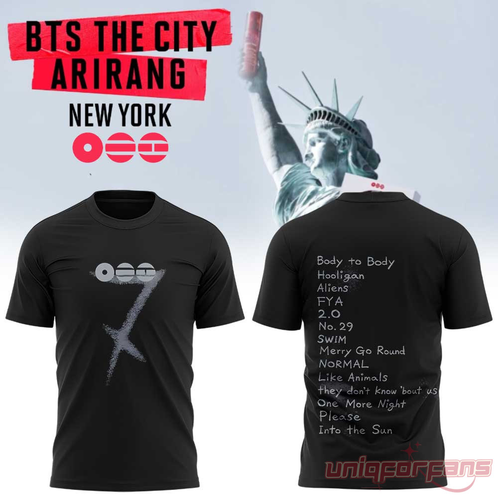 BTS Arirang The City in New York Shirt Black Collection BTS Arirang The City in New York Shirt Black Collection