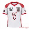 BTS Jimin World Cup 2026 Halftime Show Jersey front view featuring BTS lettering, stars, and red number 7