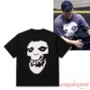 BTS Jungkook Misfits Fiend Skull At FIFA World Cup Halftime 2026 shirt with white skull print and live performance inset