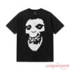 BTS Suga Wear Saint Michael X Bape Shirt Inspired front view displaying large white skull graphic