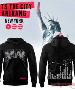 BTS The City Arirang World Tour 2026 In New York City Black Hoodie Collection BTS The City Arirang World Tour 2026 In New York City Black Hoodie Collection